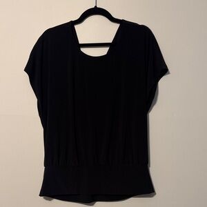 White House Black Market Black Blouse